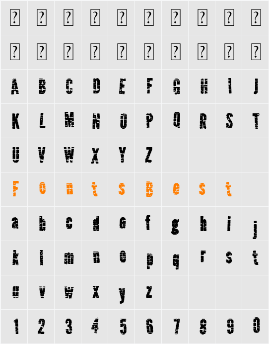 QrackStreet Character Map