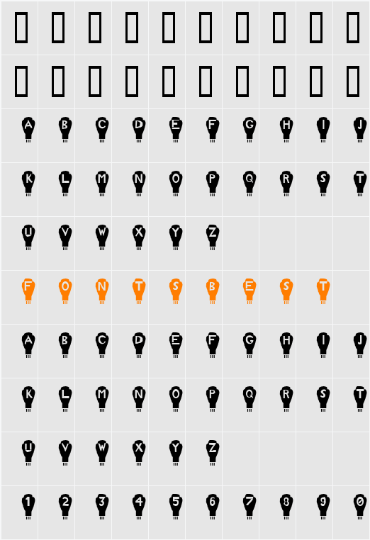 Vacuum Tube Character Map