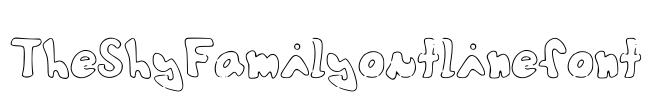 TheShyFamilyoutlinefont
