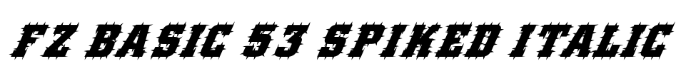 FZ BASIC 53 SPIKED ITALIC Font Image