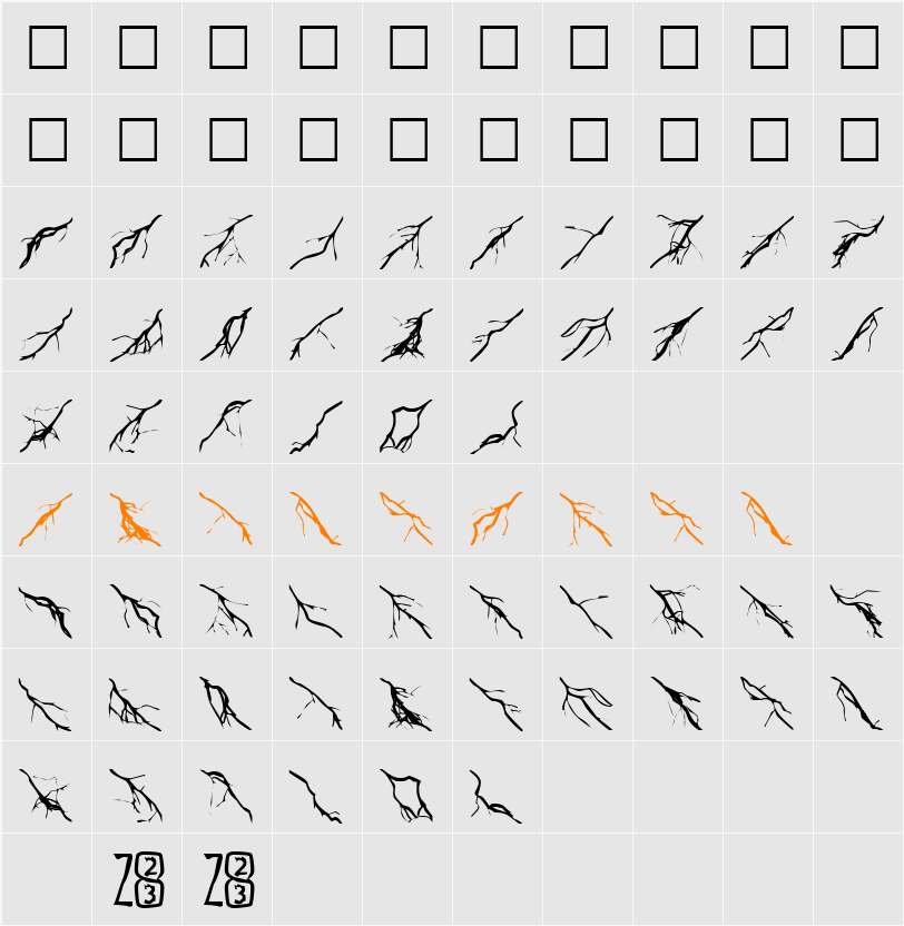 Zone23_Lightning Character Map