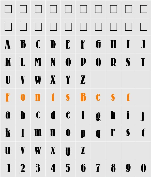 LouisCond Character Map