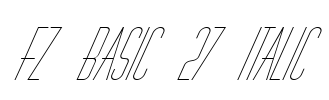 FZ BASIC 27 ITALIC Font Image