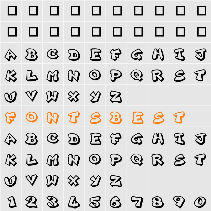 Plok Character Map