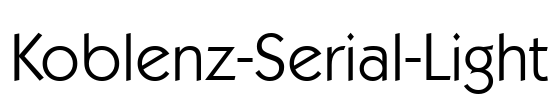 Koblenz-Serial-Light Font Image