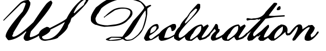 US Declaration Font Image