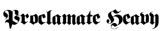 Proclamate Heavy Font Image