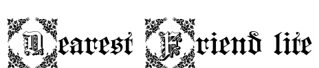 Dearest Friend lite Font Image