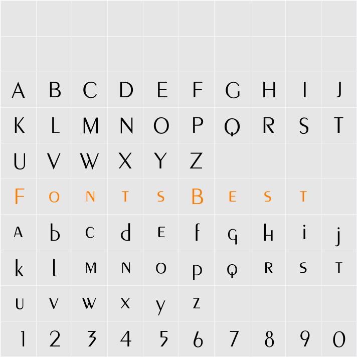 Larwell-Light Character Map