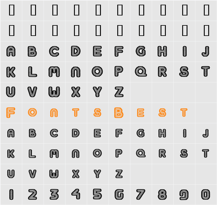 BoobToob Character Map