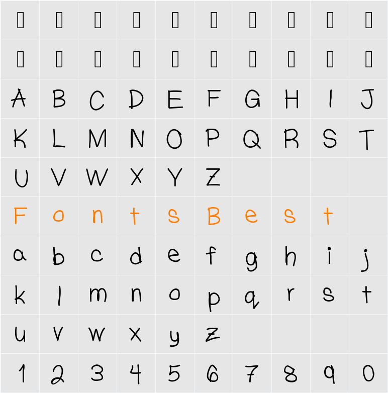 OMGWriteLikeWilliam Character Map