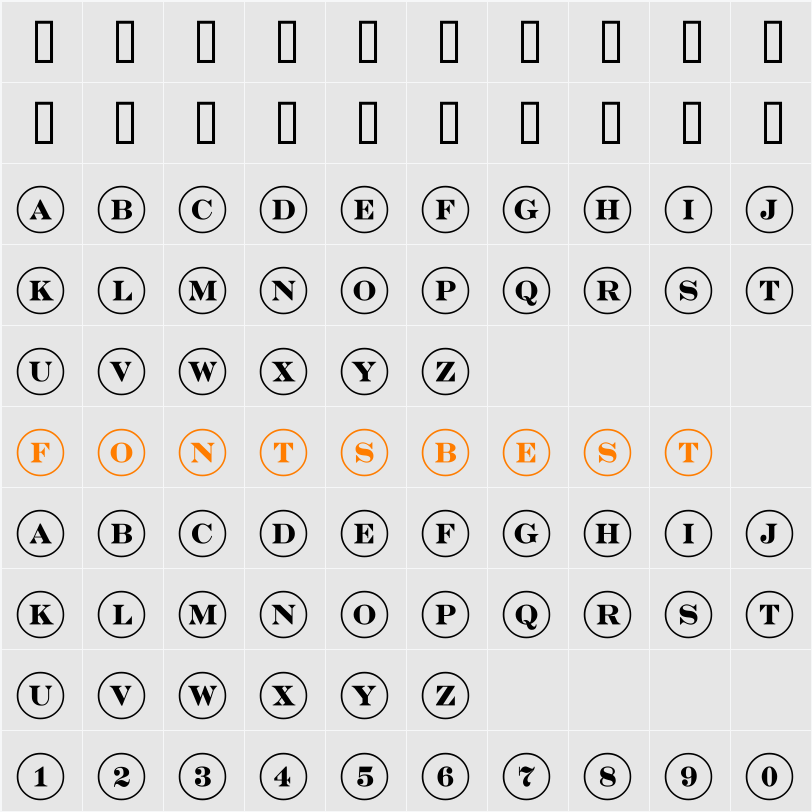 a_DiscoSerif Character Map