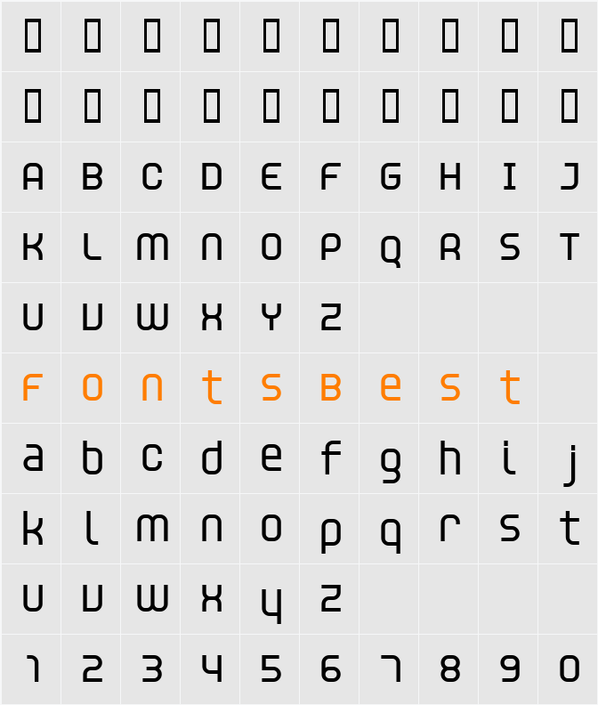 Unisect Character Map