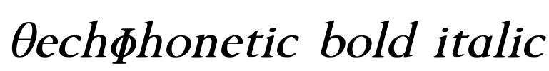 TechPhonetic bold italic Font Image
