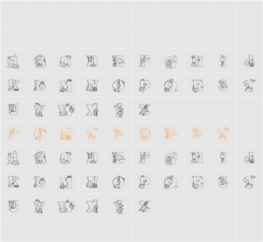 Kitchen Kapers I Character Map