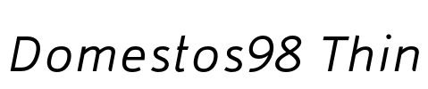 Domestos98 Thin Font Image