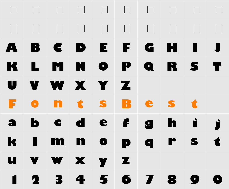 GilbertUltraBold Character Map