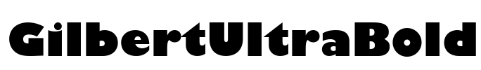 GilbertUltraBold Font Image