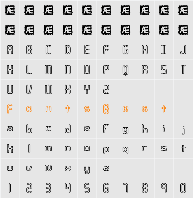 Compliant Confuse 2o (BRK) Character Map