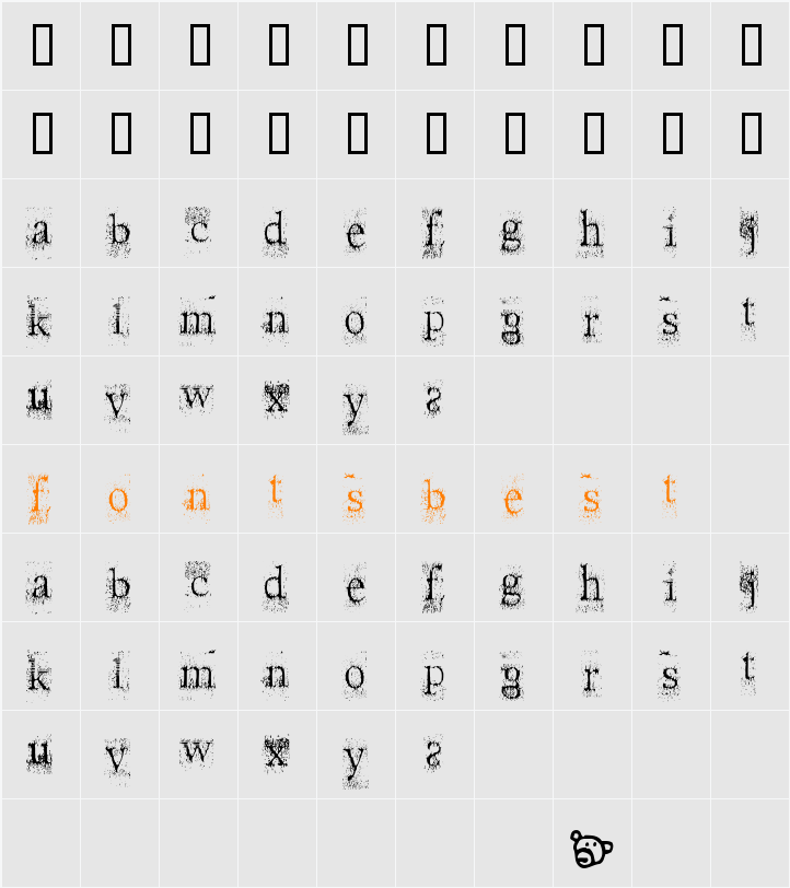 Saladbar Character Map