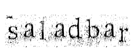 Saladbar Font Image