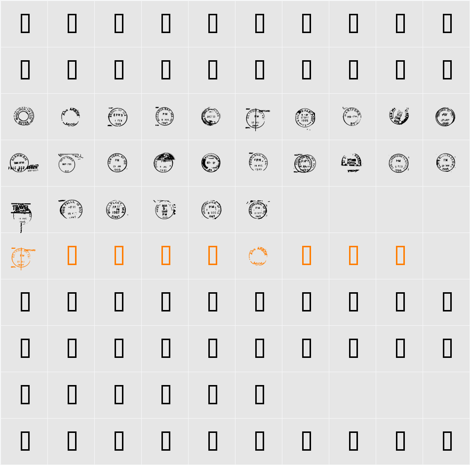 Dead Letter Office Character Map