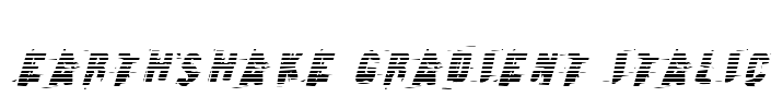 Earthshake Gradient Italic Font Image