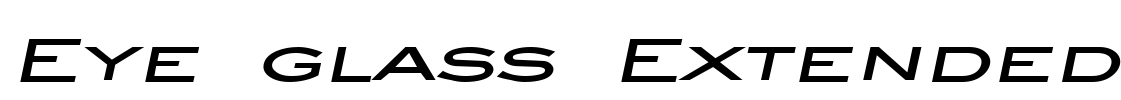 Eye glass Extended Font Image