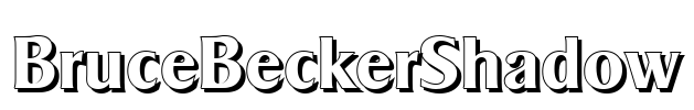 BruceBeckerShadow Font Image