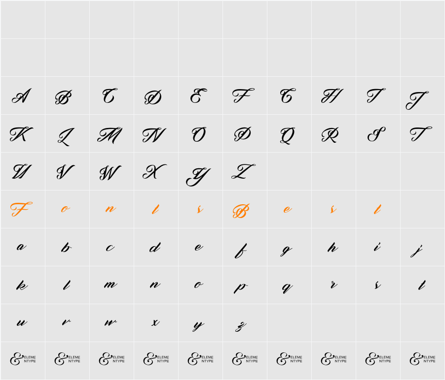 Zephan Demo Ver. Character Map