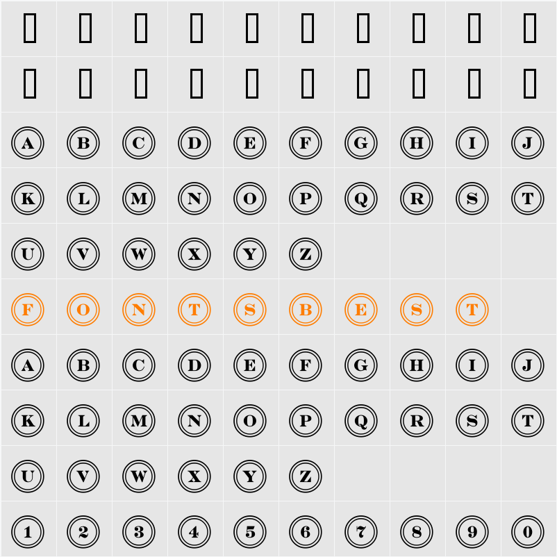 a_DiscoSerifDbl Character Map