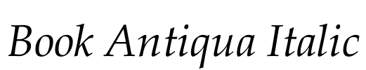 Book Antiqua Italic