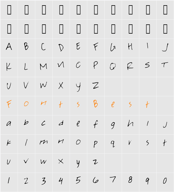 PeaRachel Character Map