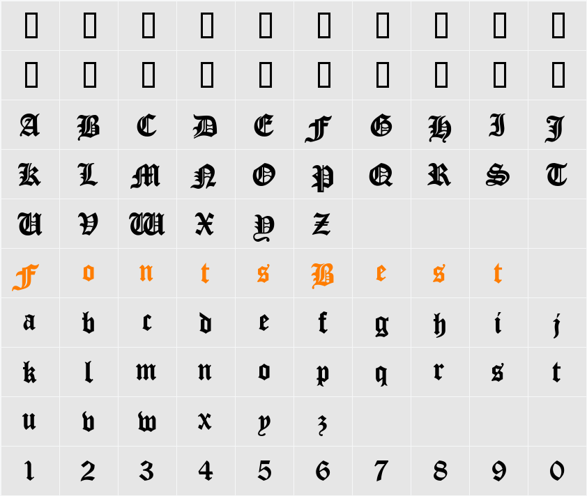 Manuscript Character Map