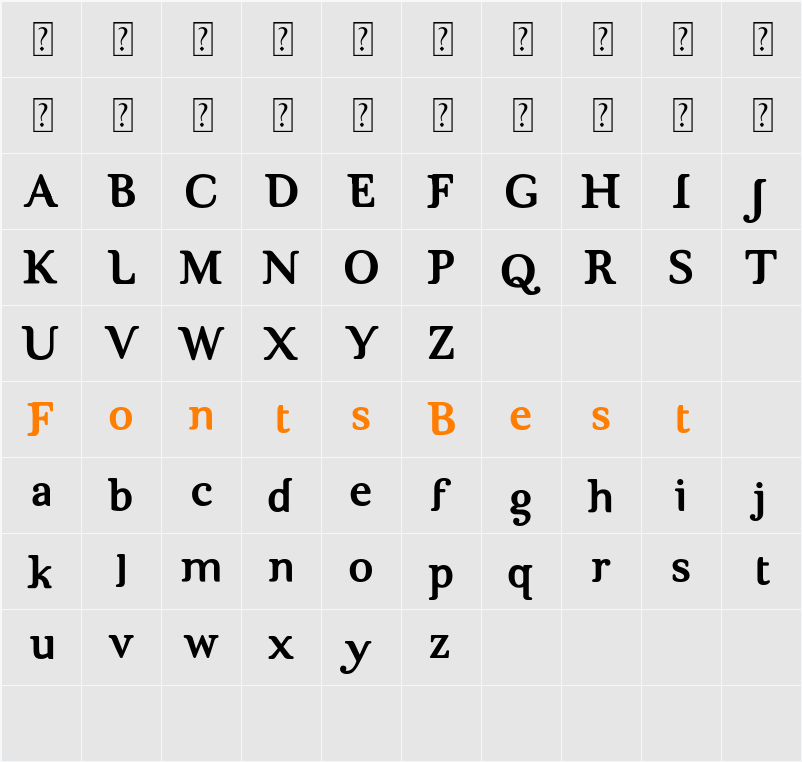 Brig Maven Character Map