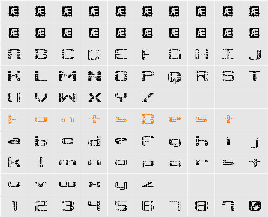 Tonik BRK Character Map