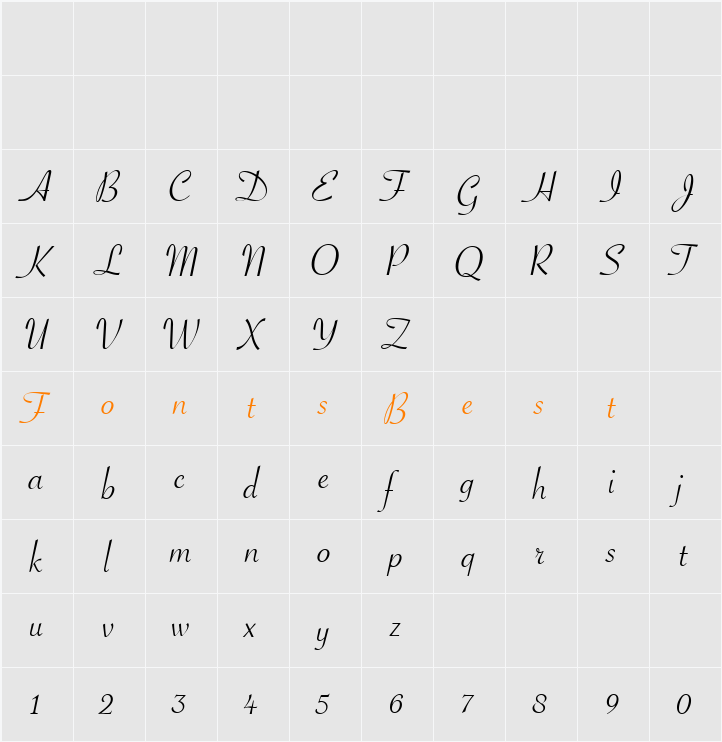 Savoye Character Map
