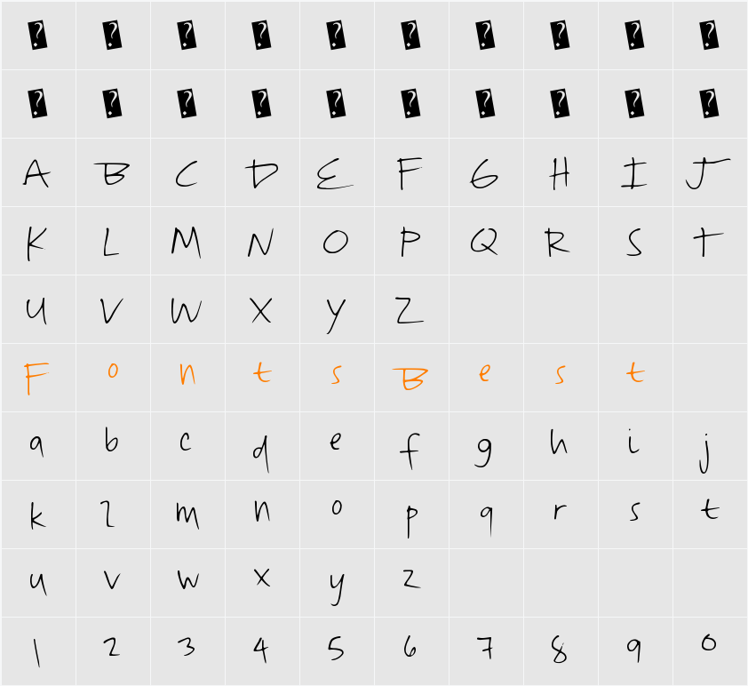 QuickDirty Character Map