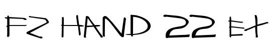 FZ HAND 22 EX Font Image