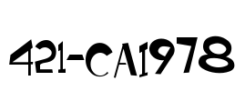 421-CAI978 Font Image