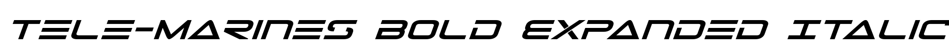Tele-Marines Bold Expanded Italic Font Image