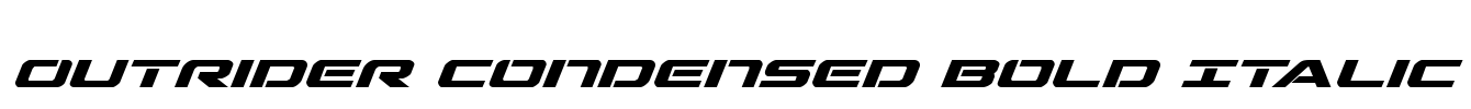 Outrider Condensed Bold Italic Font Image