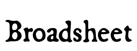 Broadsheet Font Image