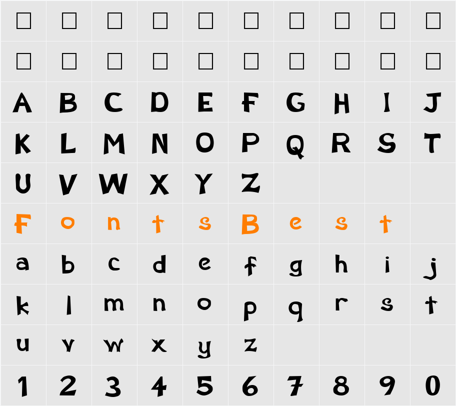 Schwarz Character Map