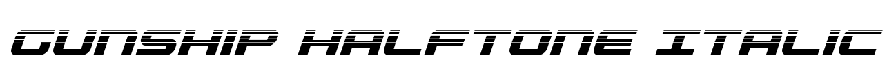 Gunship Halftone Italic
