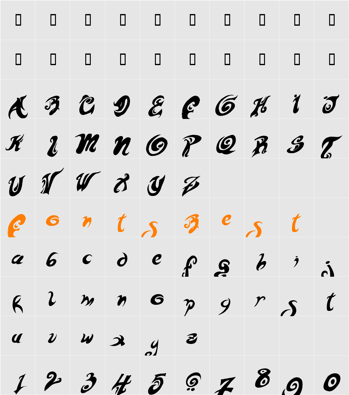 HURT ME  Character Map