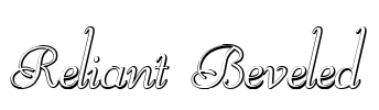 Reliant Beveled Font Image