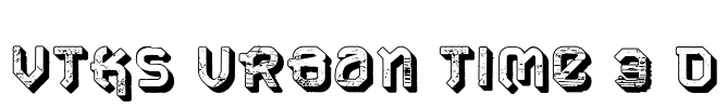 VTKS URBAN TIME 3 d Font Image