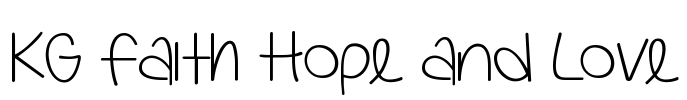 KG Faith Hope and Love Font Image