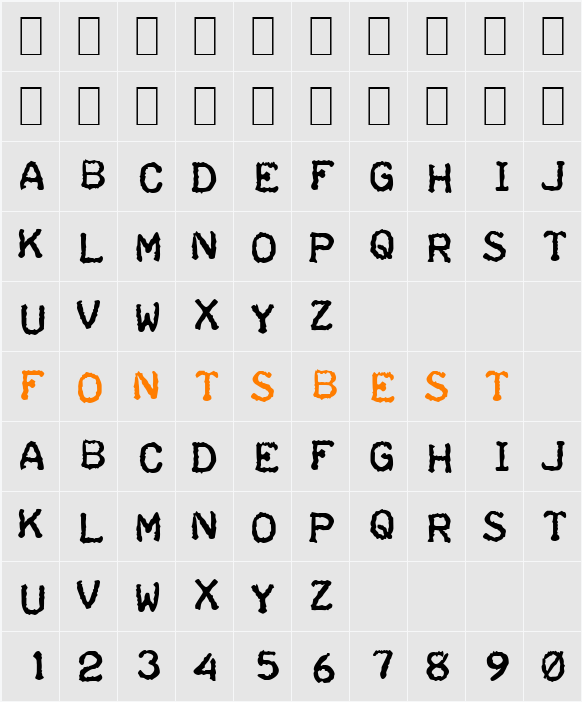 Teleprinter Character Map